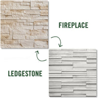 Fireplace | Ledgestone (Double-Sided) - Replica Surfaces