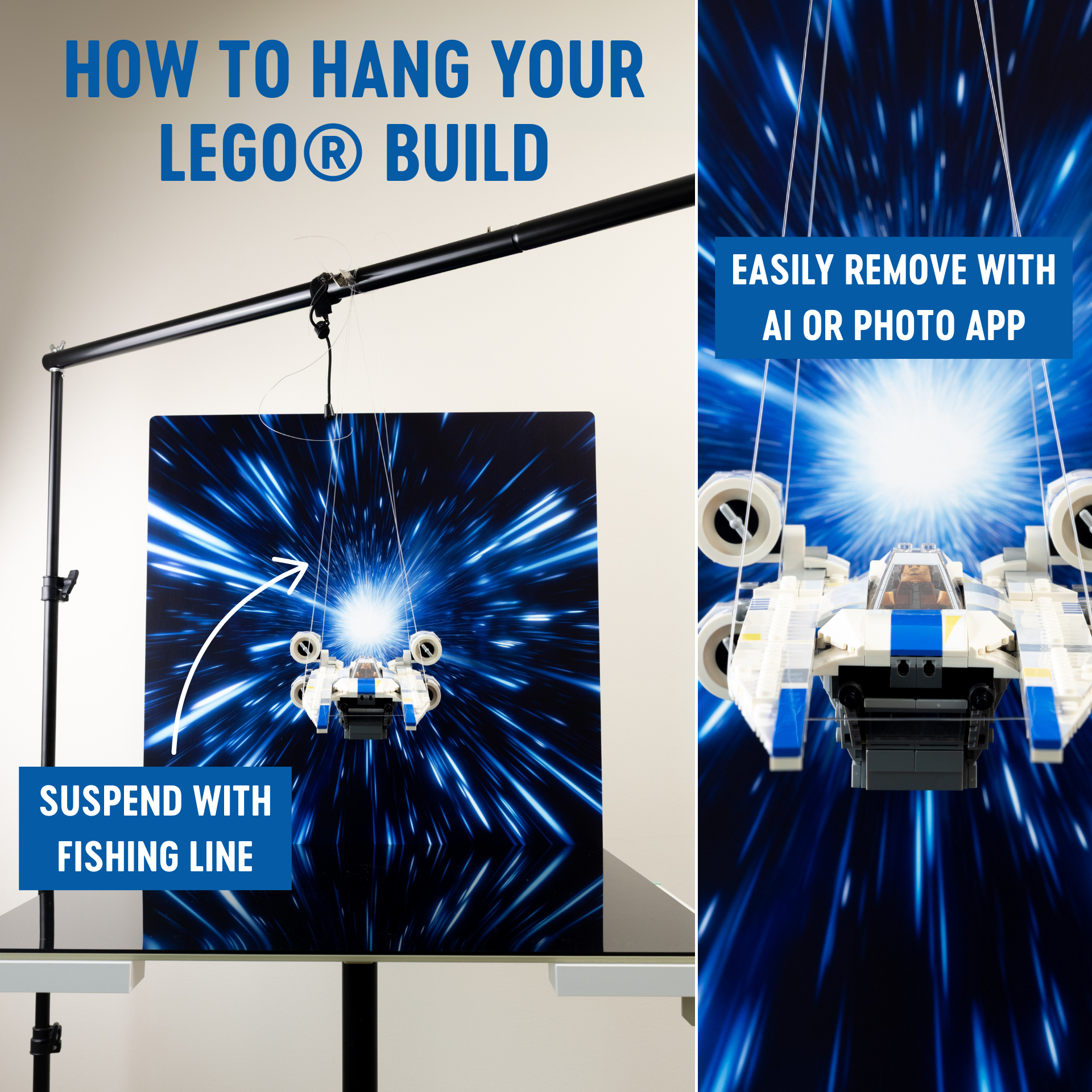 Front Hyperdrive | Photo Backdrop for LEGO® Sets | Brand New - Replica Surfaces