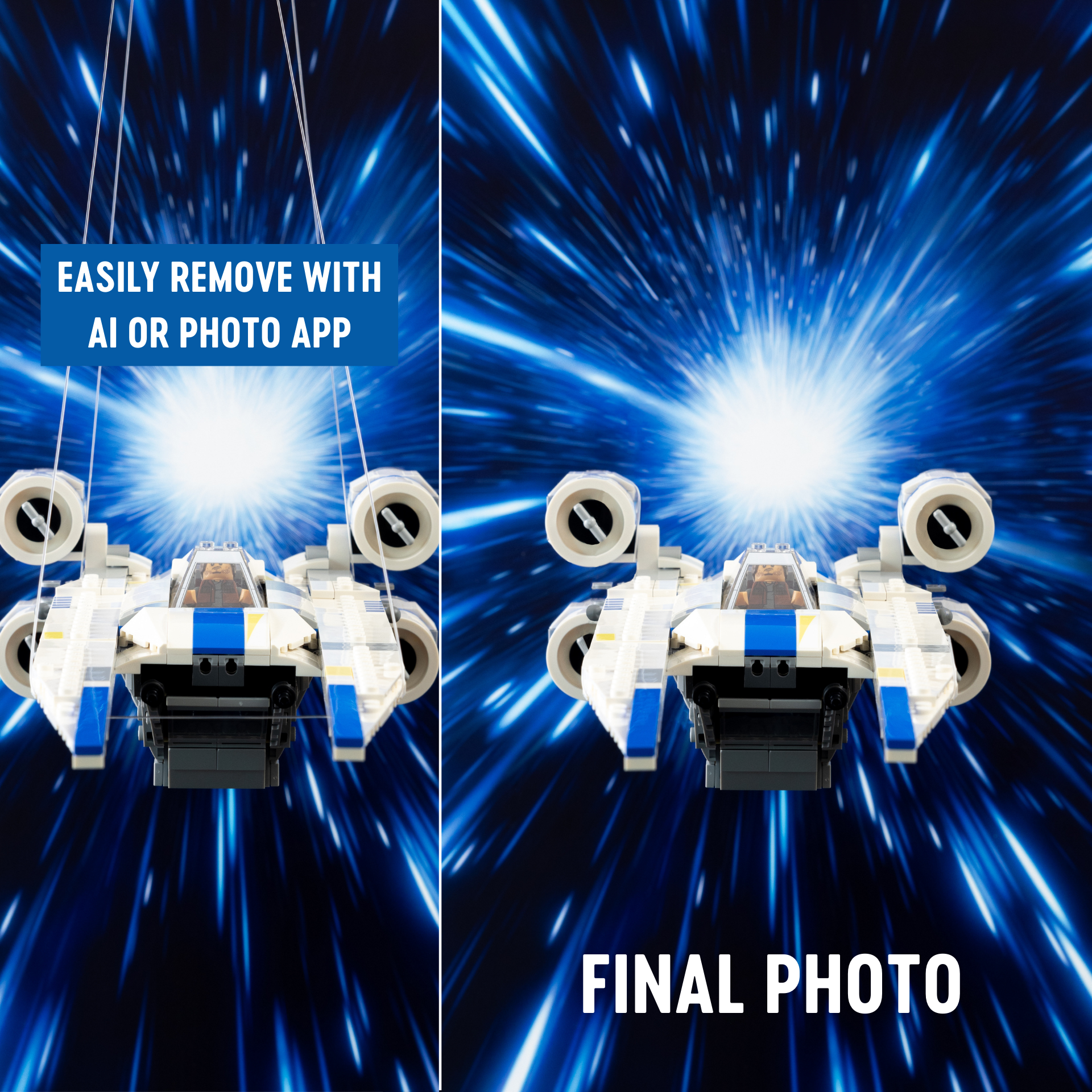 Front Hyperdrive | Photo Backdrop for LEGO® Sets | Brand New - Replica Surfaces