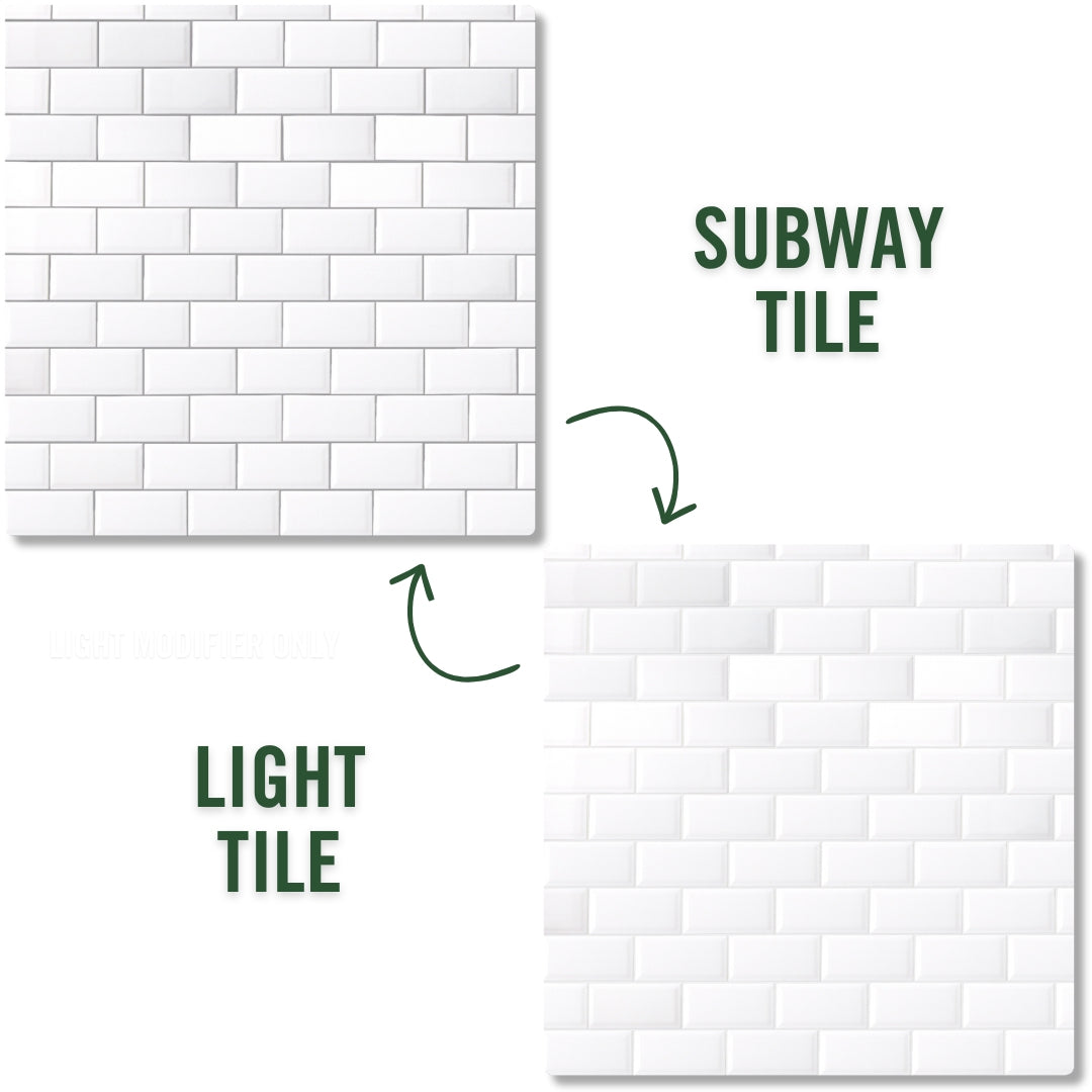 Subway Tile/Light Tile | Double-Sided Photography Backdrop & Surface ...