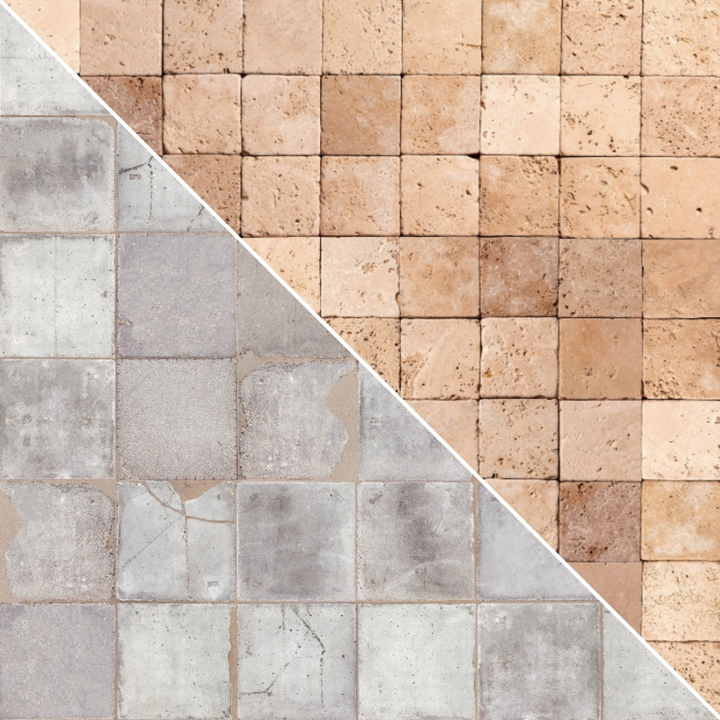 Chianti Tile/Travertine Tile | Double-Sided Photography Backdrop ...