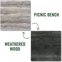 Picnic Bench | Weathered Wood (Double-Sided) - Replica Surfaces