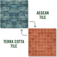 Aegean Tile | Terra Cotta Tile (Double-Sided) - Replica Surfaces