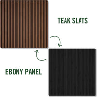 Teak Slats | Ebony Panel (Double-Sided) - Replica Surfaces