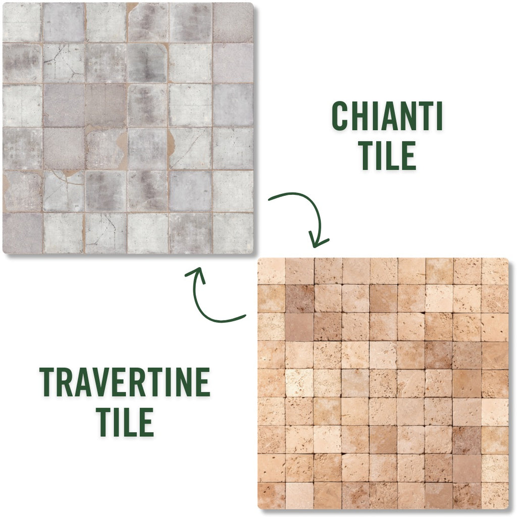 Chianti Tile/Travertine Tile | Double-Sided Photography Backdrop ...