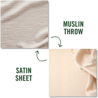 Muslin Throw | Satin Sheet (Double-Sided) - Replica Surfaces