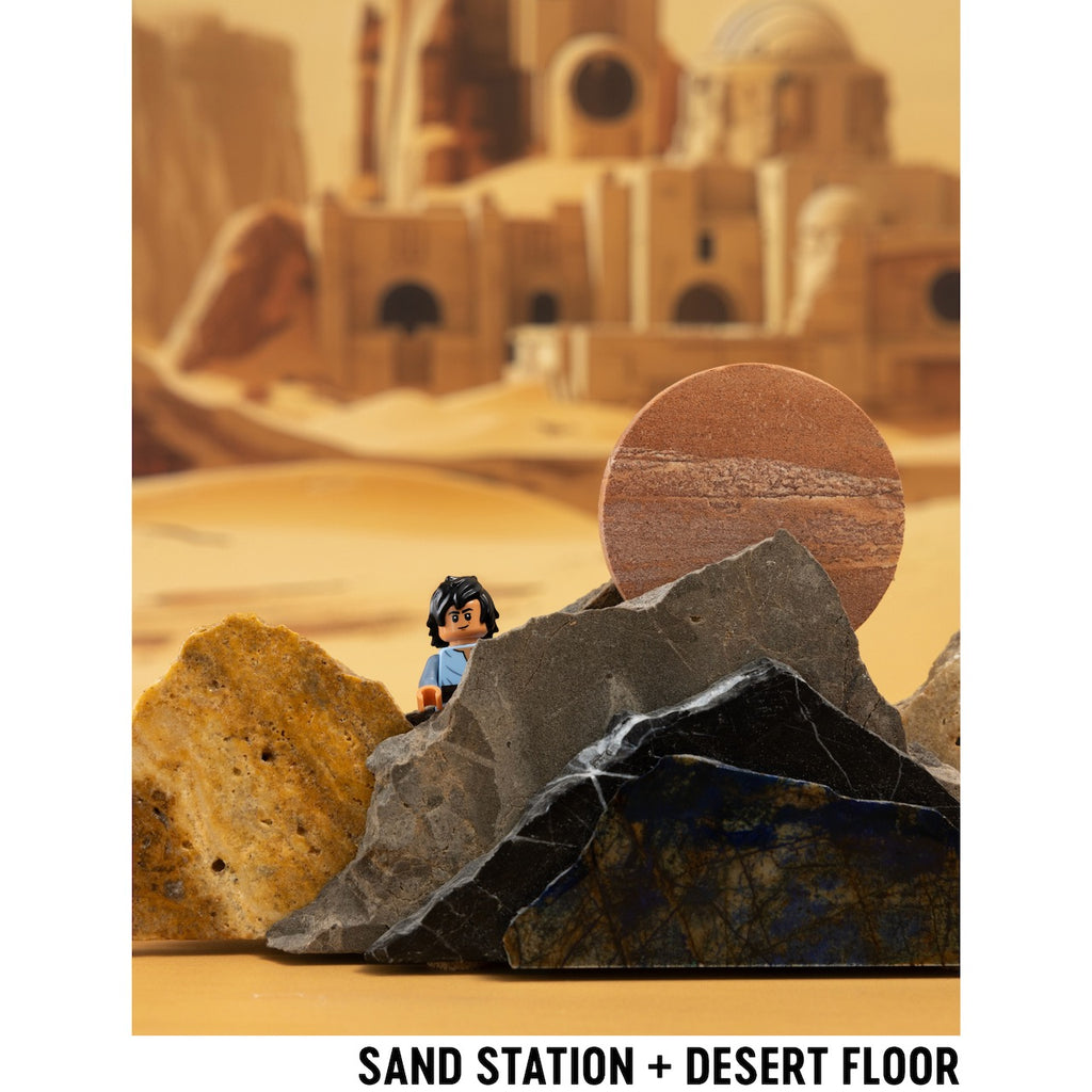 Sand Station | Photo Backdrop for LEGO® Sets | Brand New - Replica Surfaces