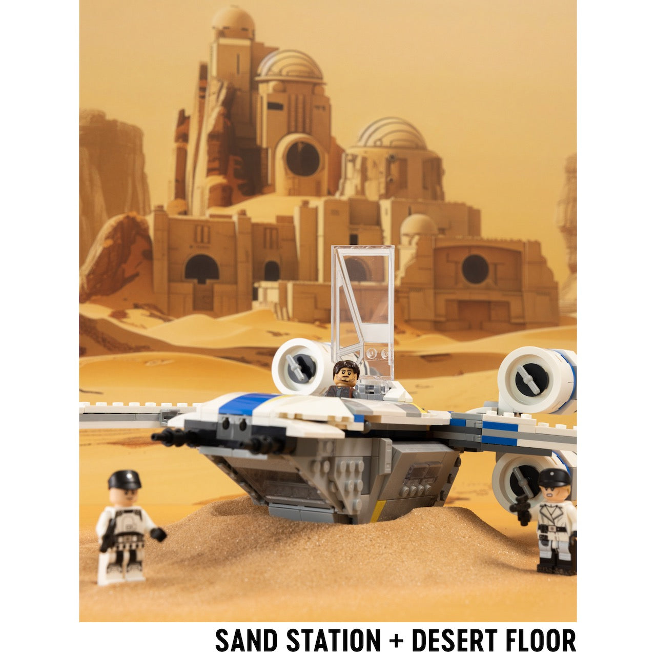 Sand Station | Photo Backdrop for LEGO® Sets | Brand New - Replica Surfaces
