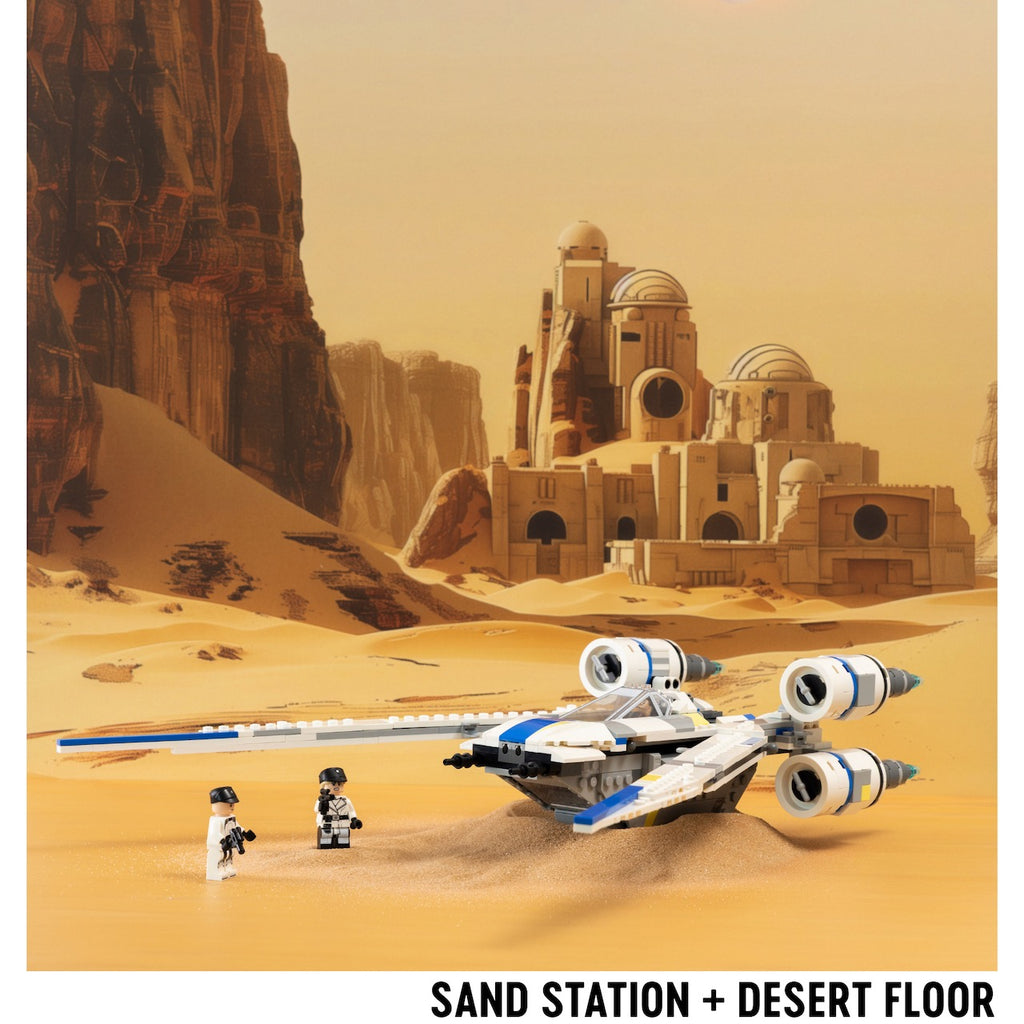 Desert Floor (pair with Sand Station) | Photo Backdrop for LEGO® Sets | Brand New - Replica Surfaces