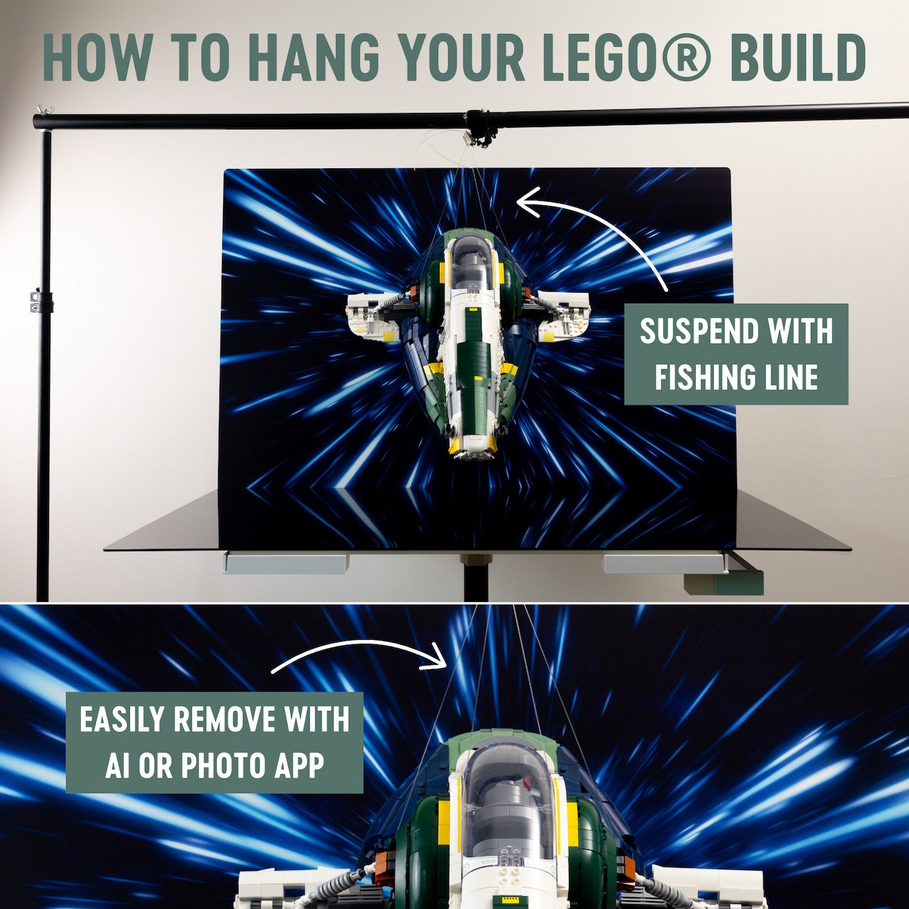 XL Front Hyperdrive (with Free Shipping) | Photo Backdrop for LEGO® Sets | Brand New - Replica Surfaces