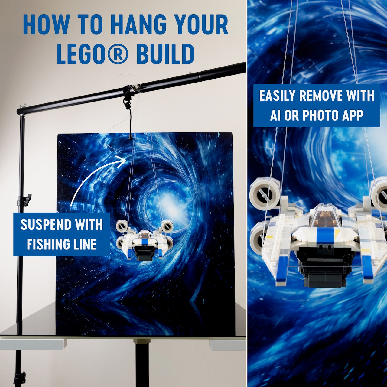 Rear Hyperdrive | Photo Backdrop for LEGO® Sets | Brand New - Replica Surfaces