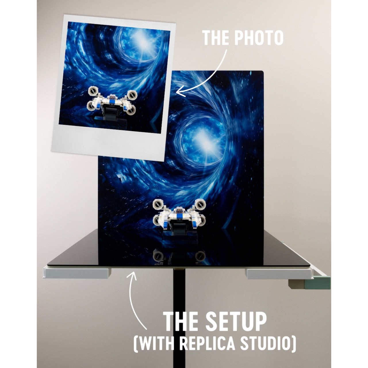 Rear Hyperdrive | Photo Backdrop for LEGO® Sets | Brand New - Replica Surfaces