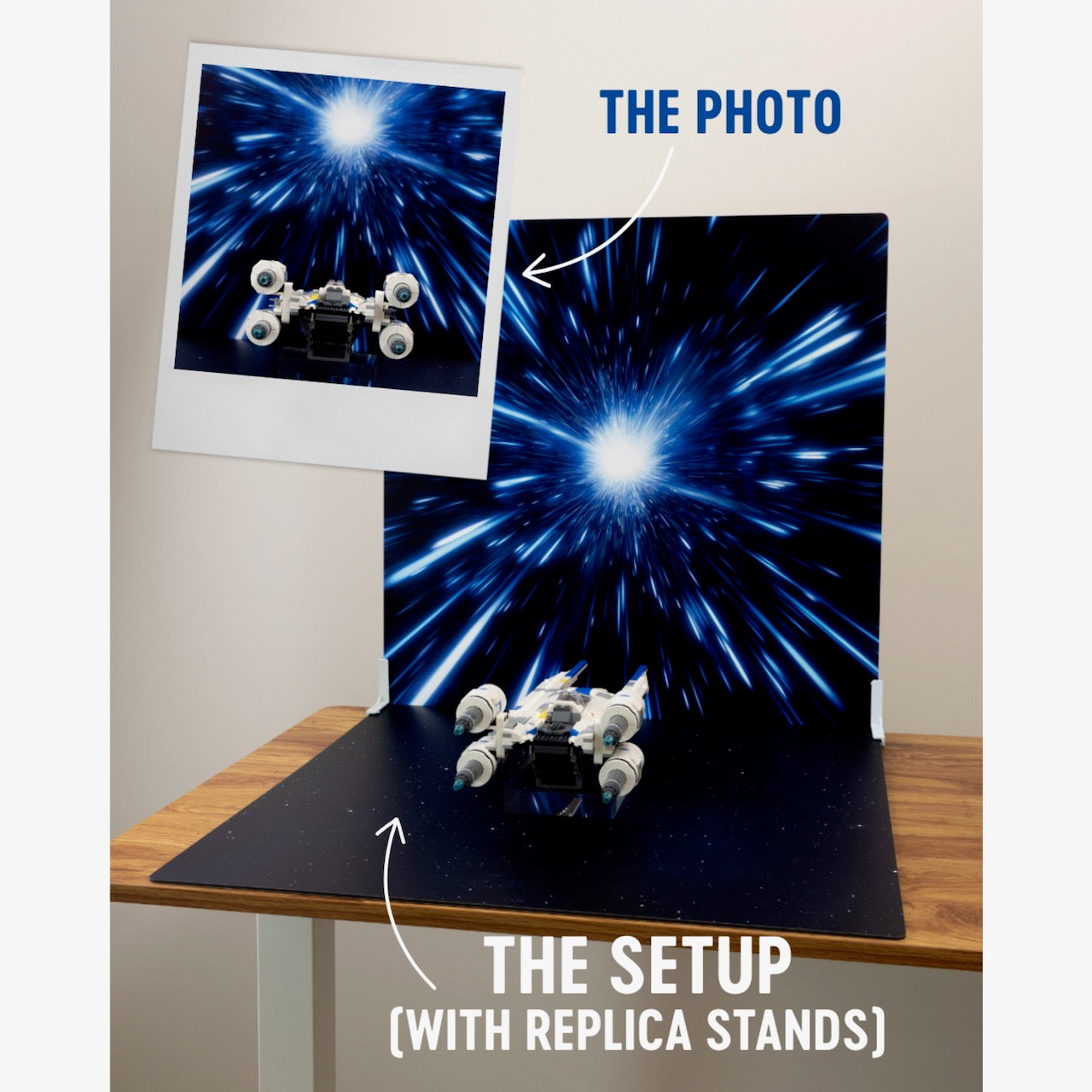 Front Hyperdrive | Photo Backdrop for LEGO® Sets | Brand New - Replica Surfaces