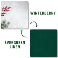 Winterberry | Evergreen Linen (Double-Sided)