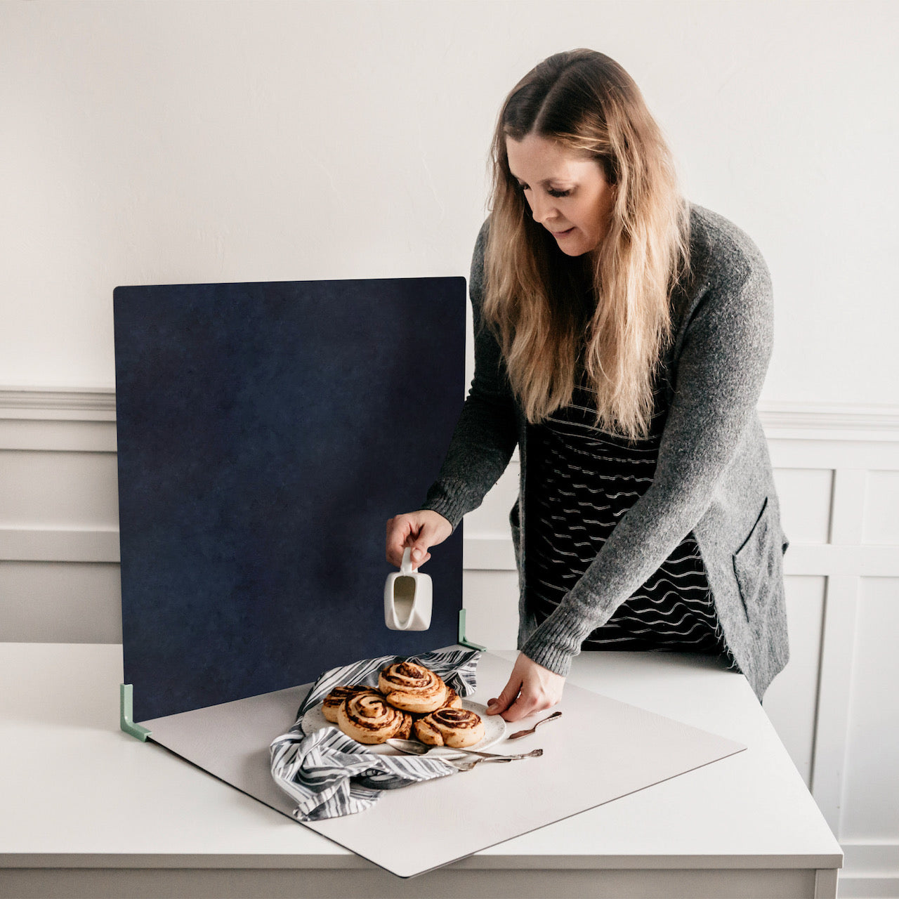 Slate/Midnight | Double-Sided Photography Backdrop & Surface