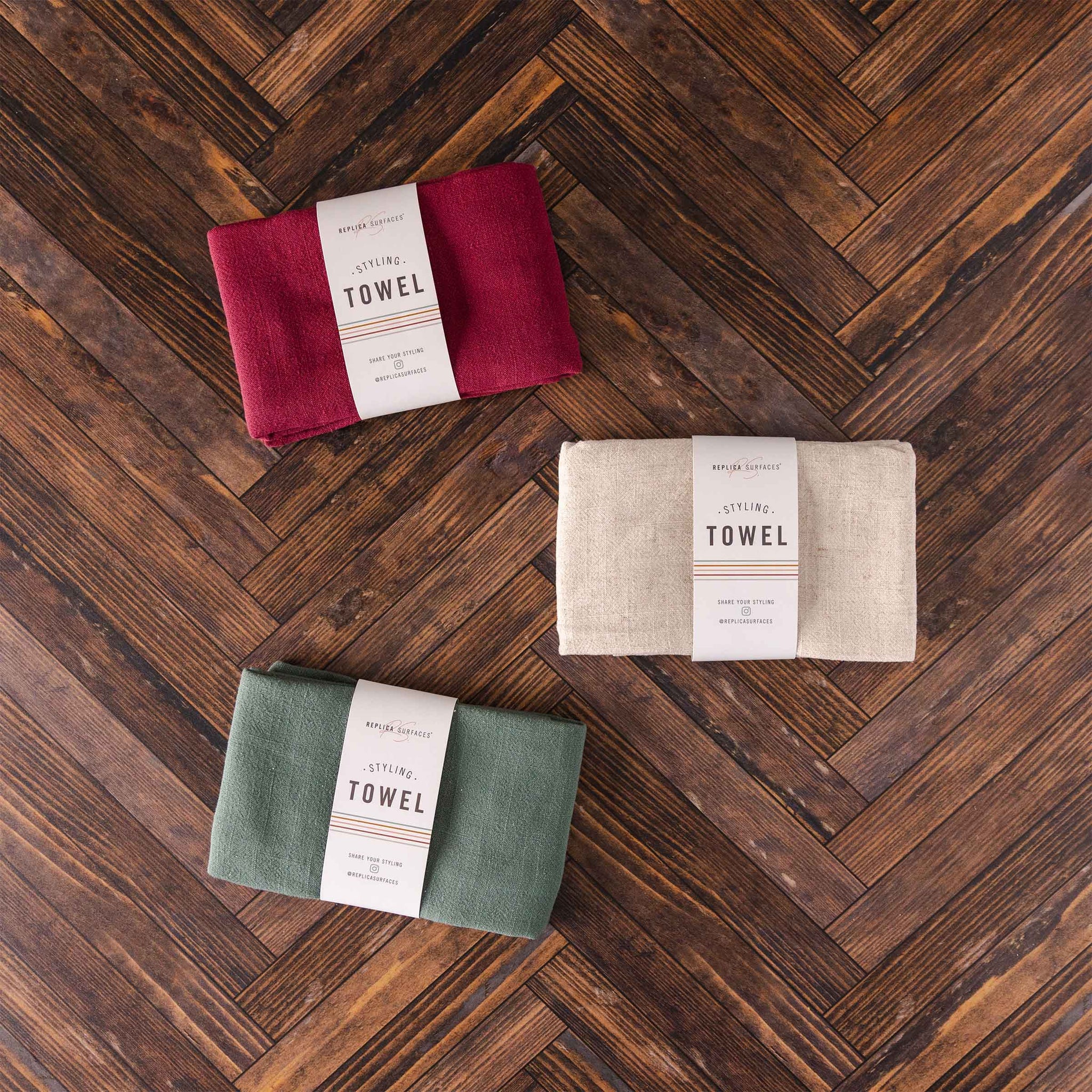 Festive Styling Towel Trio - Replica Surfaces