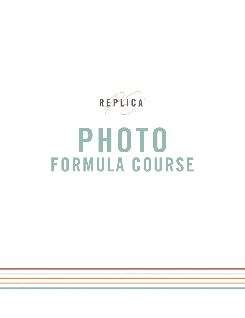 Photo Formula Course - Replica Surfaces
